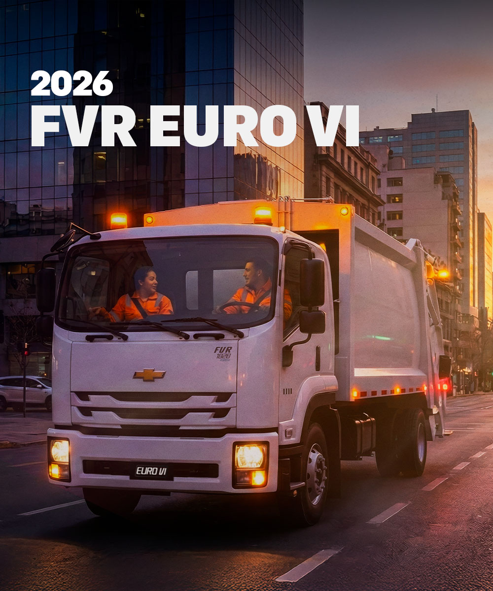 Camión Chevrolet FVR EURO VI en la ciudad