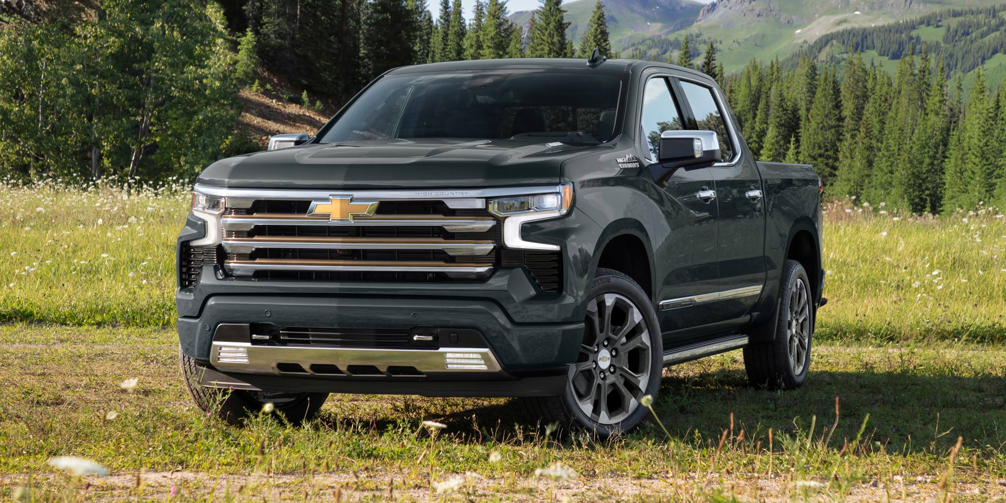 Frente y parrilla delantera de la Chevrolet Silverado