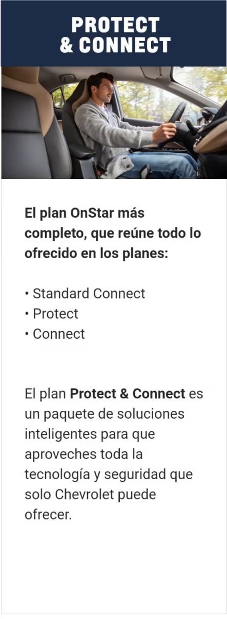 Protección y conexión Onstar Chevrolet